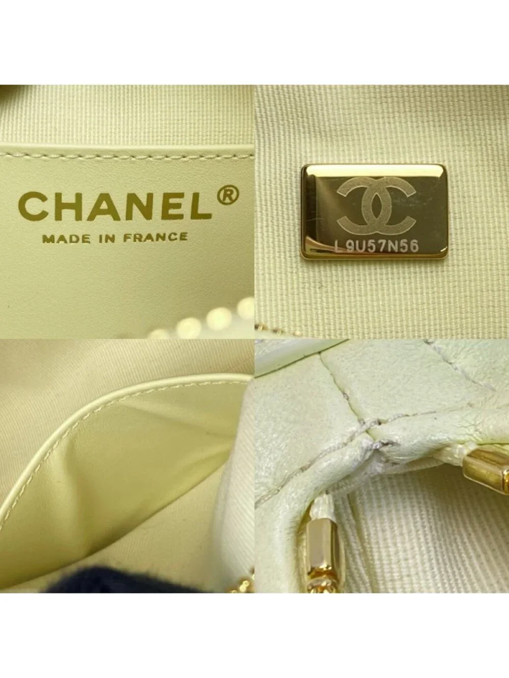 Chanel CC Logo Quilted Hobo Yellow Lambskin Chain